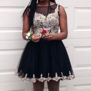 Black and Gold homecoming dress